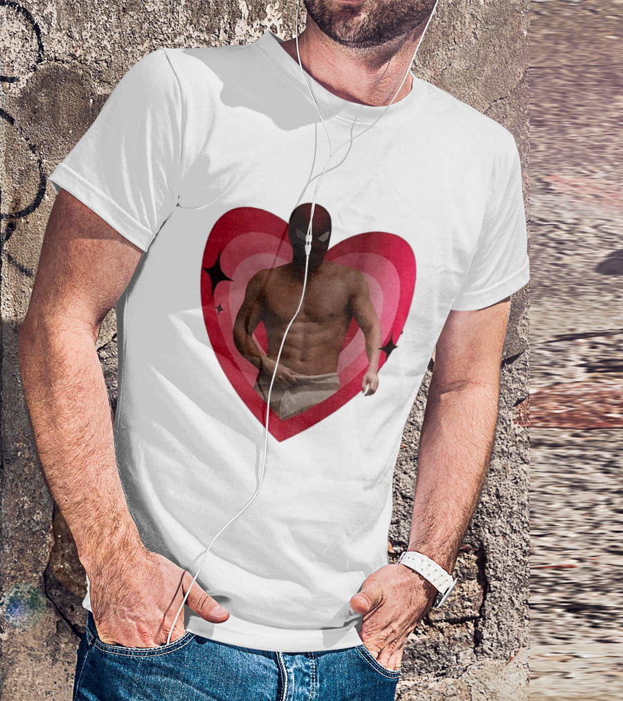 Heart Masked Bodybuilder Spidey T-Shirt