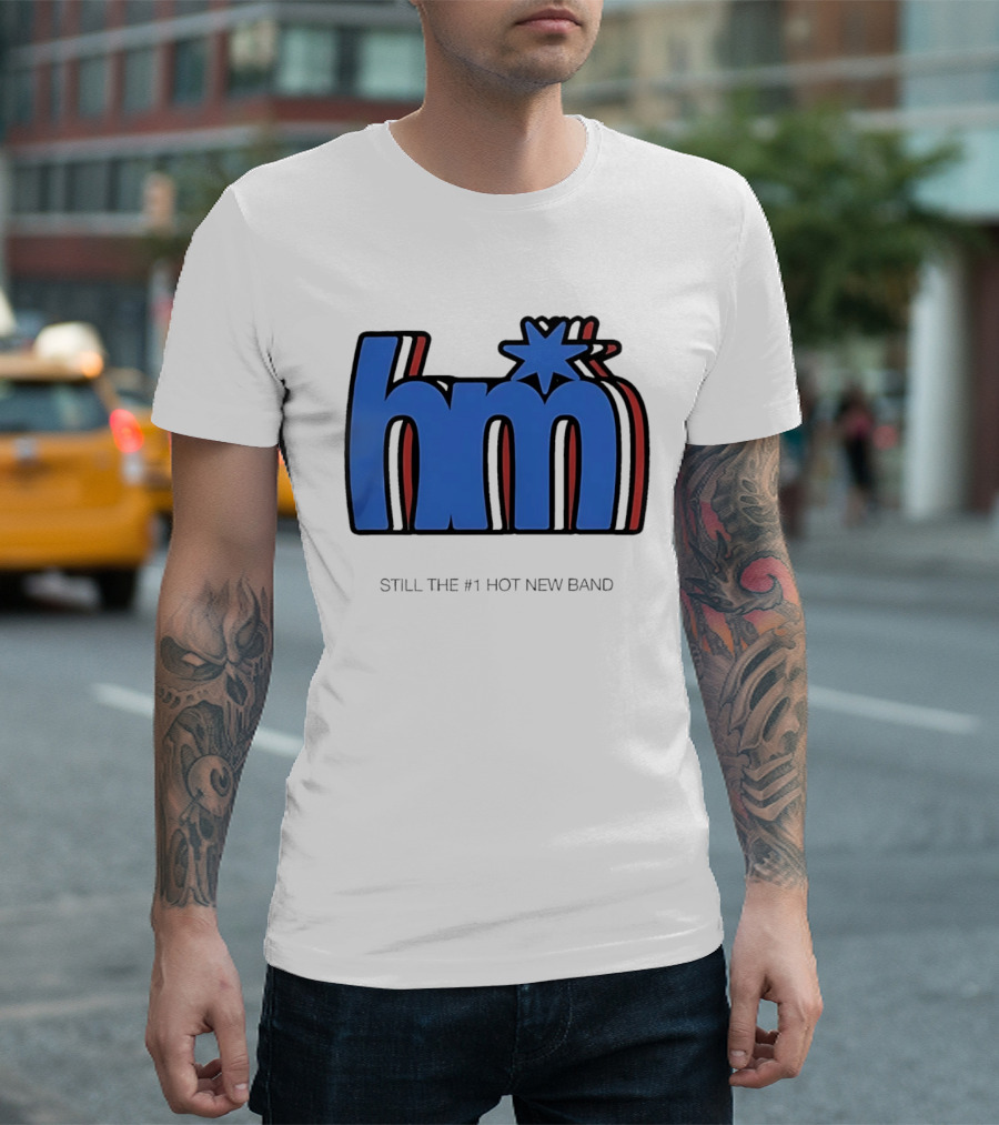 HM Still The Number 1 Hot New Band Blue Star 3D Layered Shadow T-Shirt