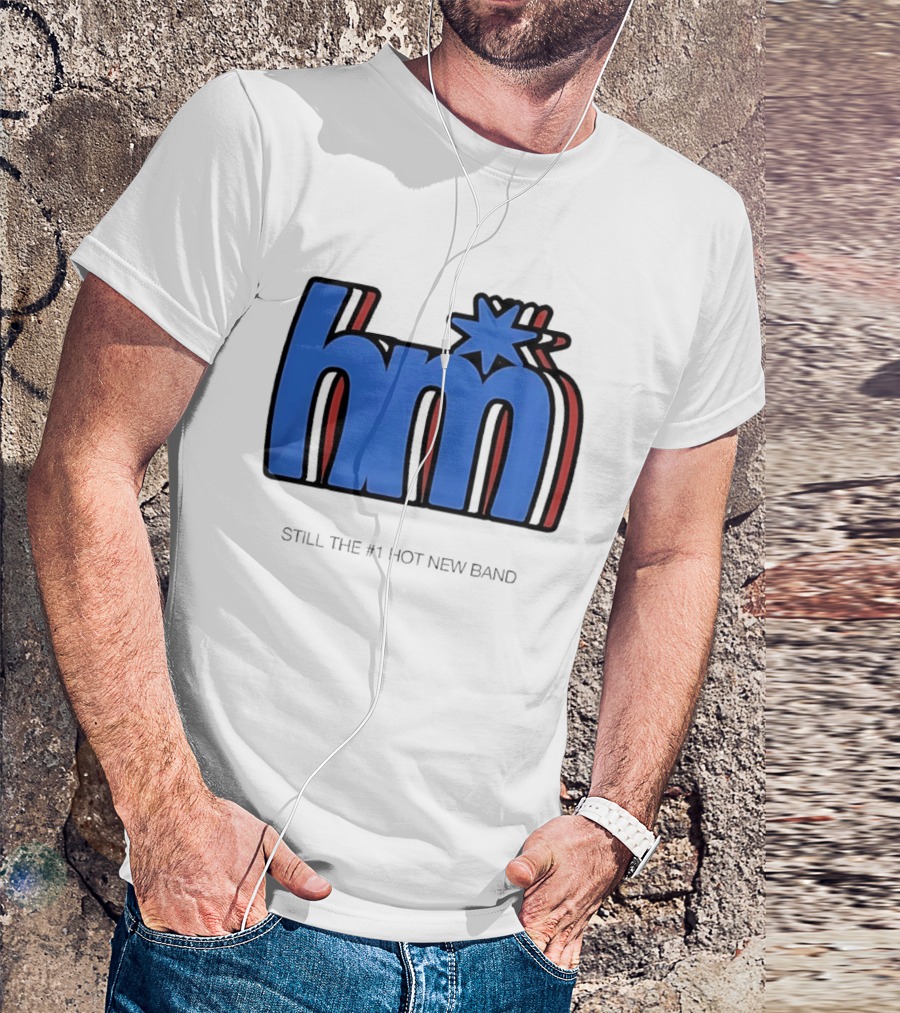 HM Still The Number 1 Hot New Band Blue Star 3D Layered Shadow T-Shirt