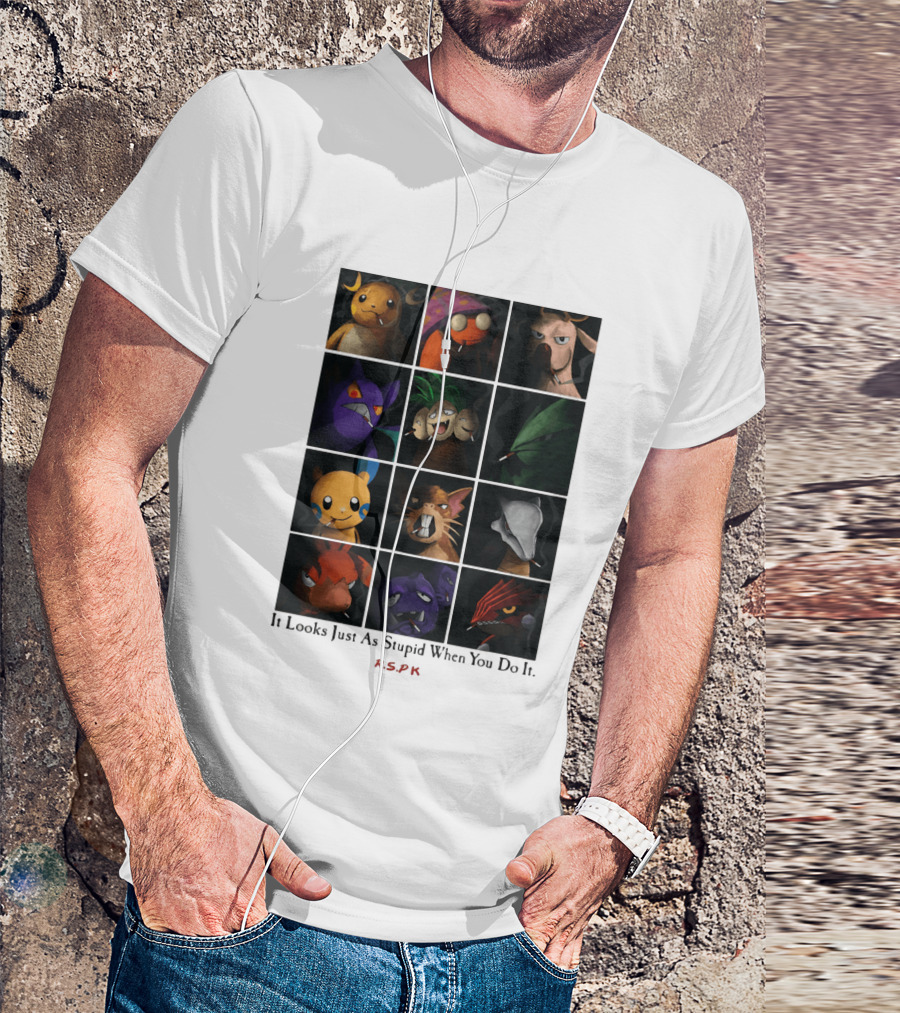 It Looks Just As Stupid When You Do It Cigarette Smoking Cartoon T-Shirt
