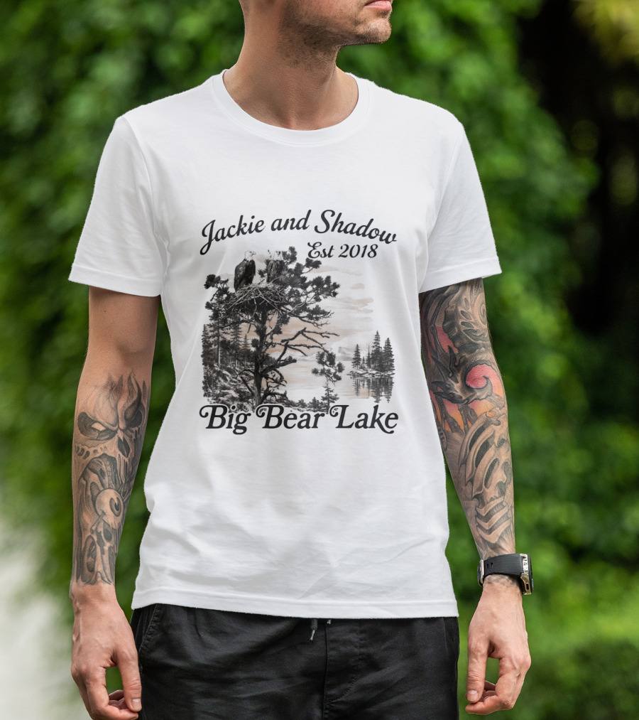 Jackie And Shadow Bald Eagle Nesting Pair Established 2018 Big Bear Lake T-Shirt