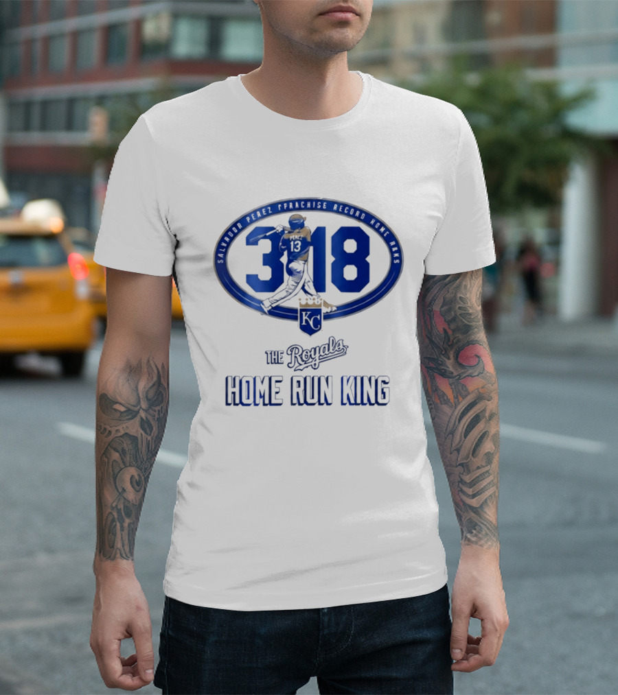 Salvador Perez 318 The Royals Home Run King Franchise Record T-Shirt