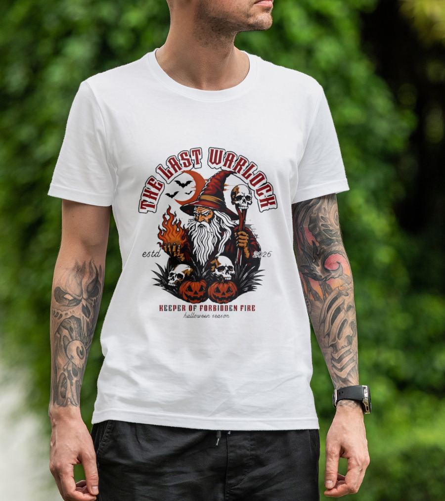 The Last Warlock Keeper Of Forbidden Fire Halloween 2026 T-Shirt
