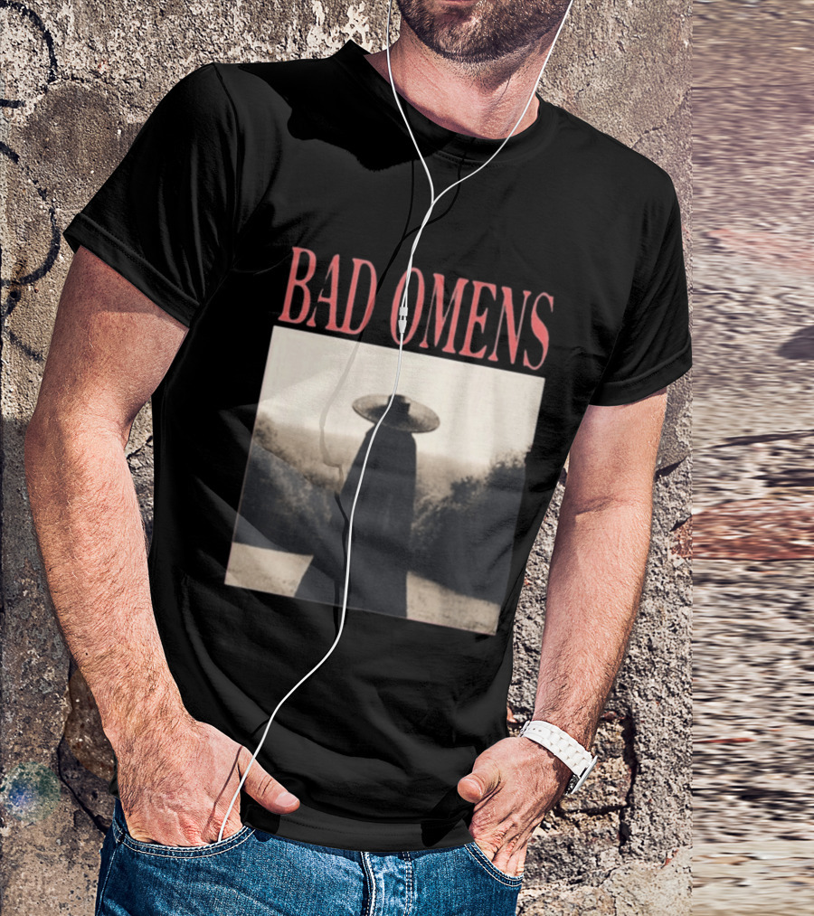 Bad Omens Specter Tour Dark Figure In Shadowy Landscape T-Shirt