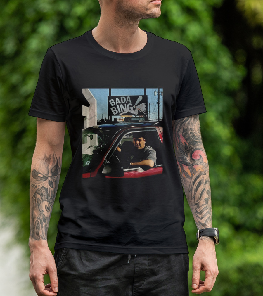 Bada Bing Tony Soprano Vintage Car Scene Sopranos Iconic TV Series T-Shirt