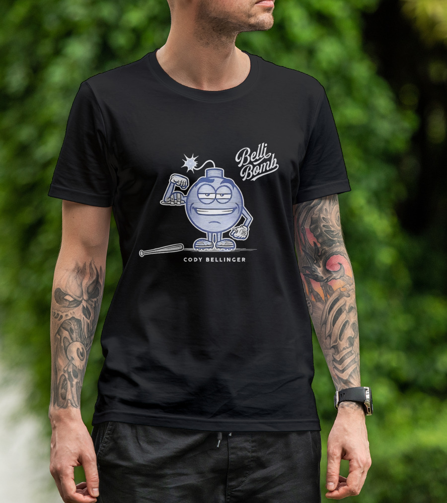 Belli Bomb Cody Bellinger Baseball Cartoon T-Shirt