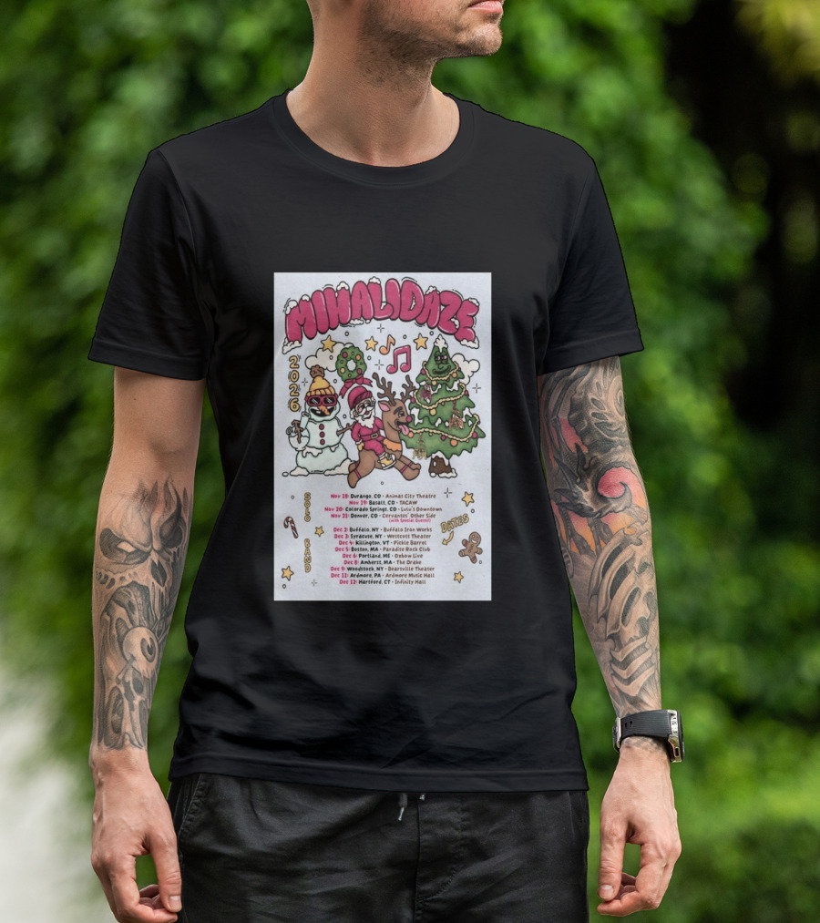 MIHALIDAZE 2026 Tour Solo Band Dates T-Shirt