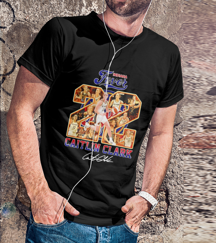 Indiana Fever Caitlin Clark #22 Collage WNBA T-Shirt