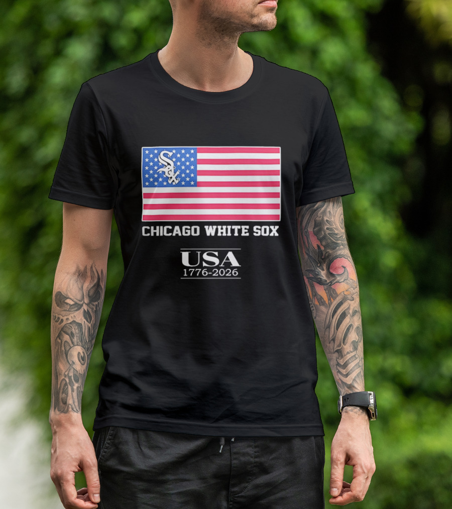 Chicago White Sox USA 1776 2026 Stars And Stripes American Flag T-Shirt