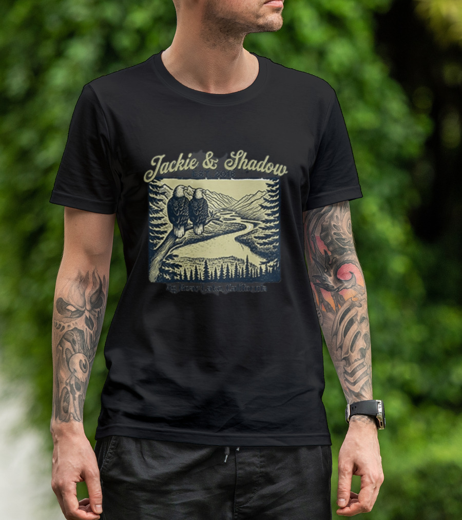 Jackie And Shadow Big Bear Lake Eagles Est 2018 Wildlife Scene T-Shirt
