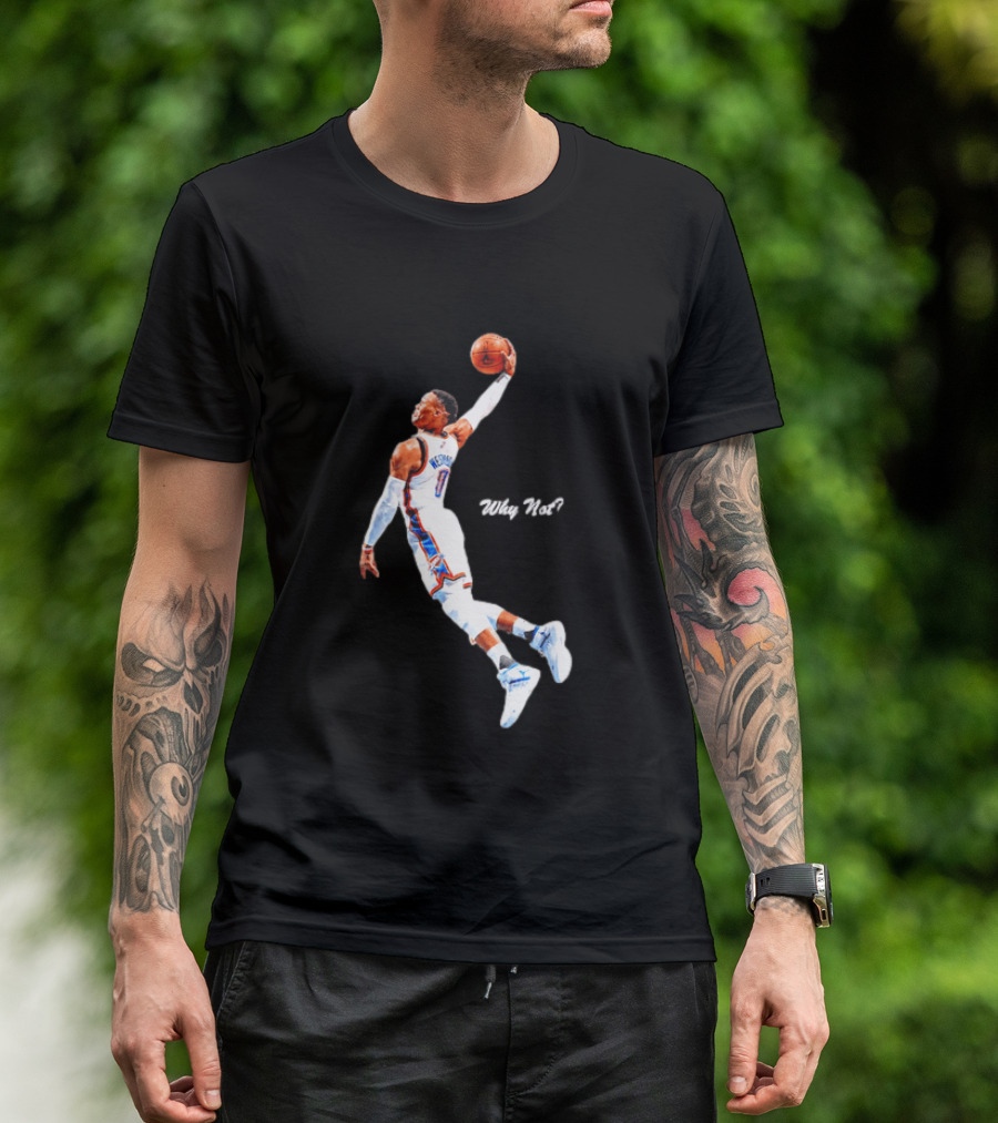 Russell Westbrook OKC Thunder Why Not Basketball Dunk T-Shirt