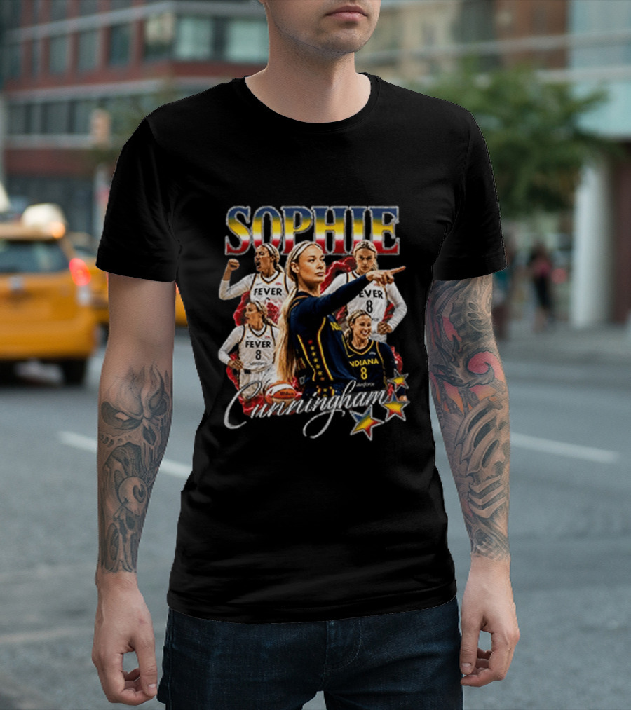Sophie Cunningham Fever Indiana Basketball Stars T-Shirt