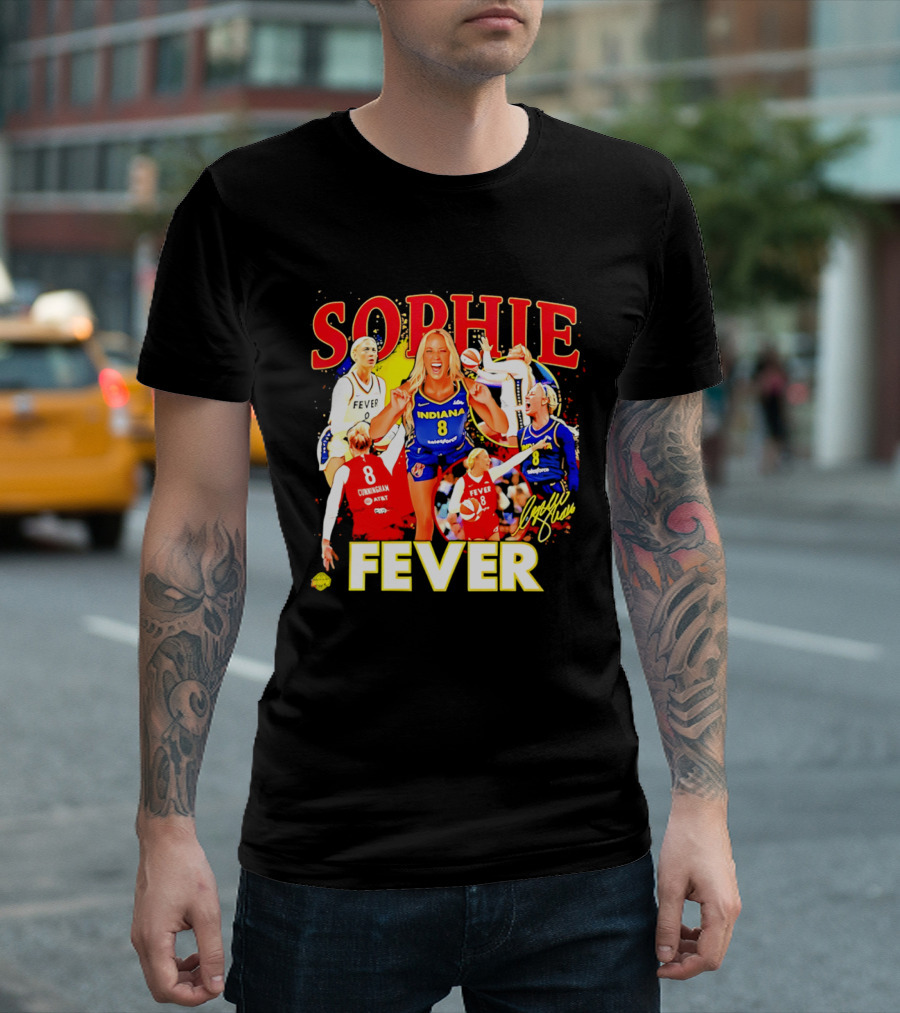 Sophie Cunningham Indiana Fever 8 Basketball Star T-Shirt