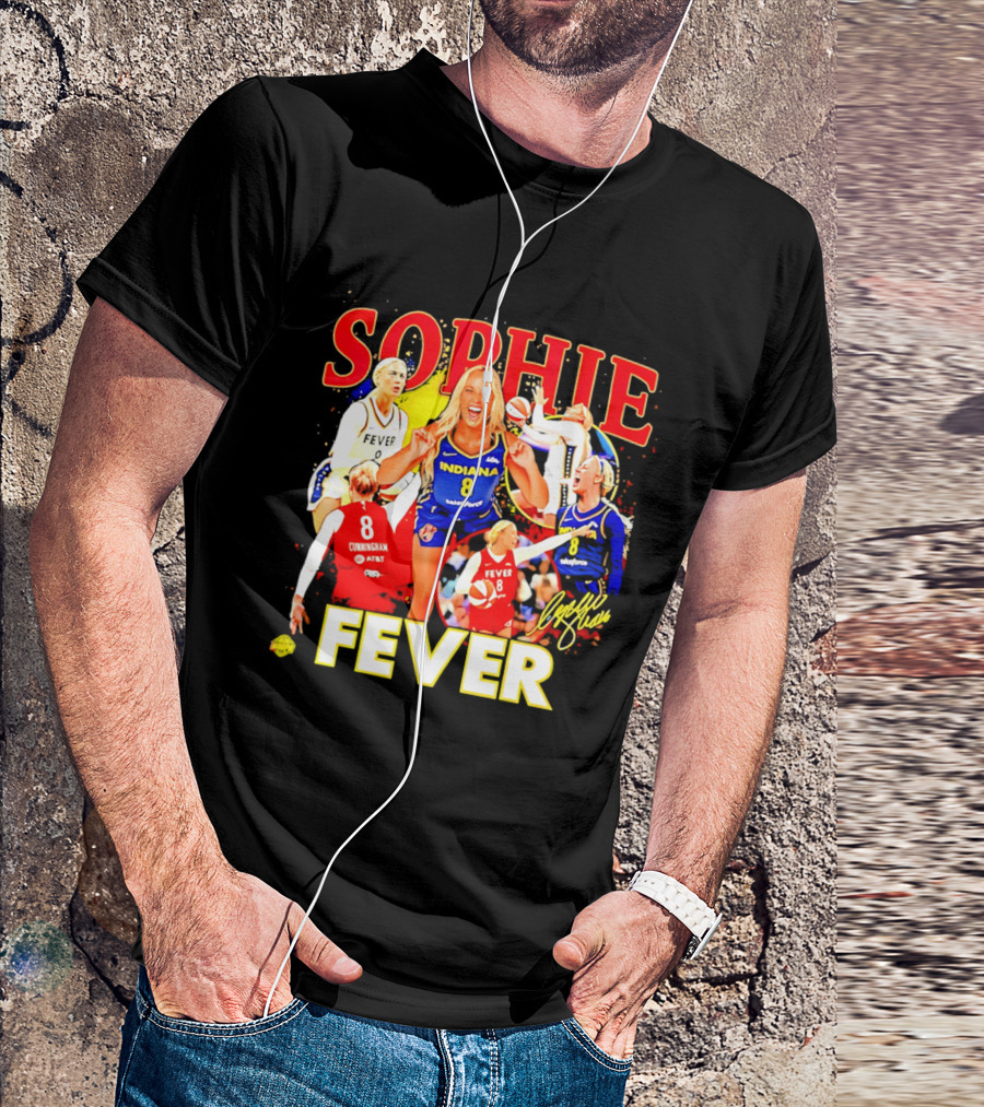 Sophie Cunningham Indiana Fever 8 Basketball Star T-Shirt