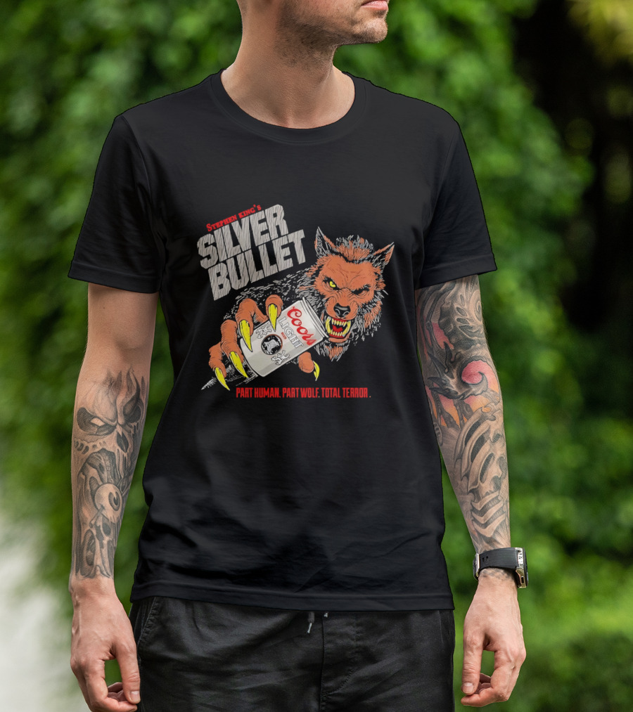Stephen King's Silver Bullet Coors Part Human Part Wolf Total Terror T-Shirt