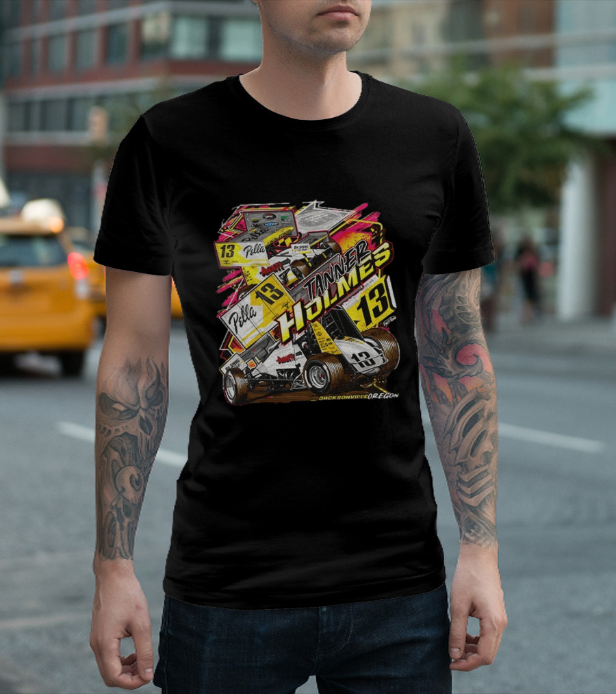 Tanner Holmes Sprint Car Racing Number 13 Pella Jacksonville Oregon T-Shirt