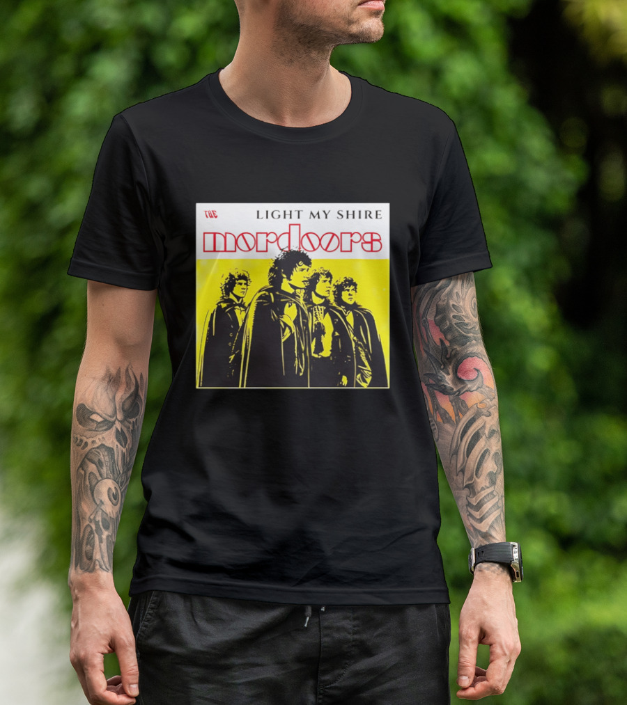 The Light My Shire Mordoors Four Hobbits Cloaks Yellow T-Shirt
