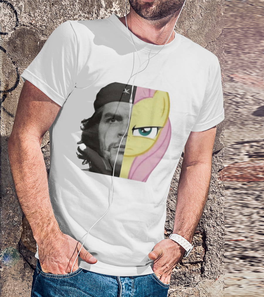 Che Guevara Fluttershy Crossover Fusion Face Mashup T-Shirt