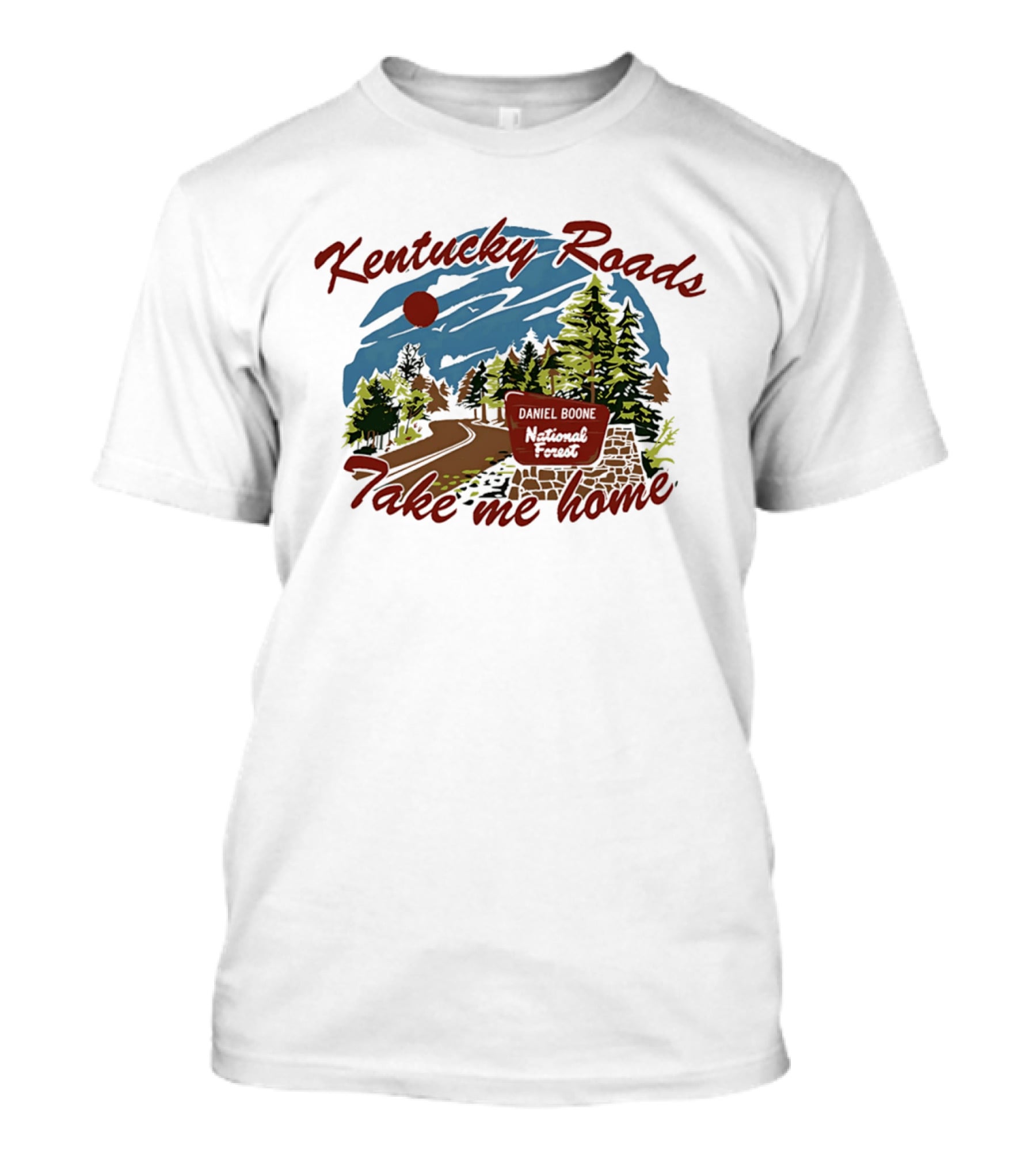 Kentucky Roads Take Me Home Daniel Boone National Forest Scenery T-Shirt