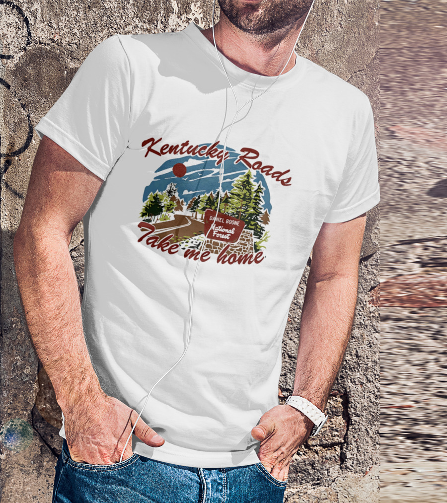 Kentucky Roads Take Me Home Daniel Boone National Forest Scenery T-Shirt