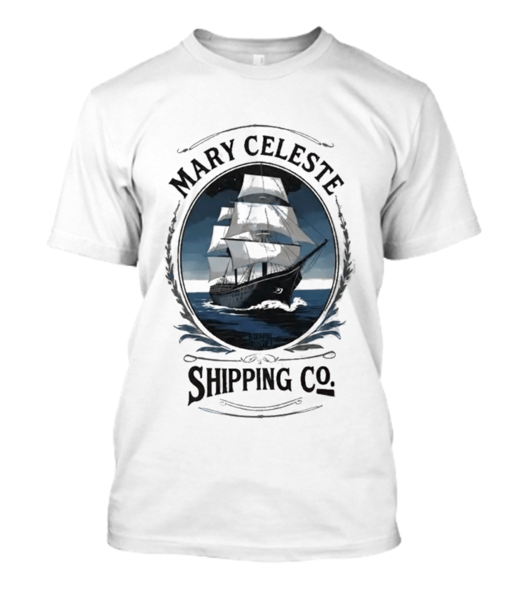 Mary Celeste Shipping Co Sailboat Ocean Adventure T-Shirt