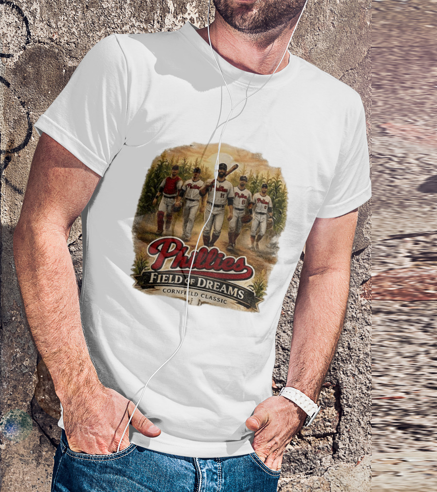 Phillies Field Of Dreams Cornfield Classic Vintage Baseball Magic T-Shirt