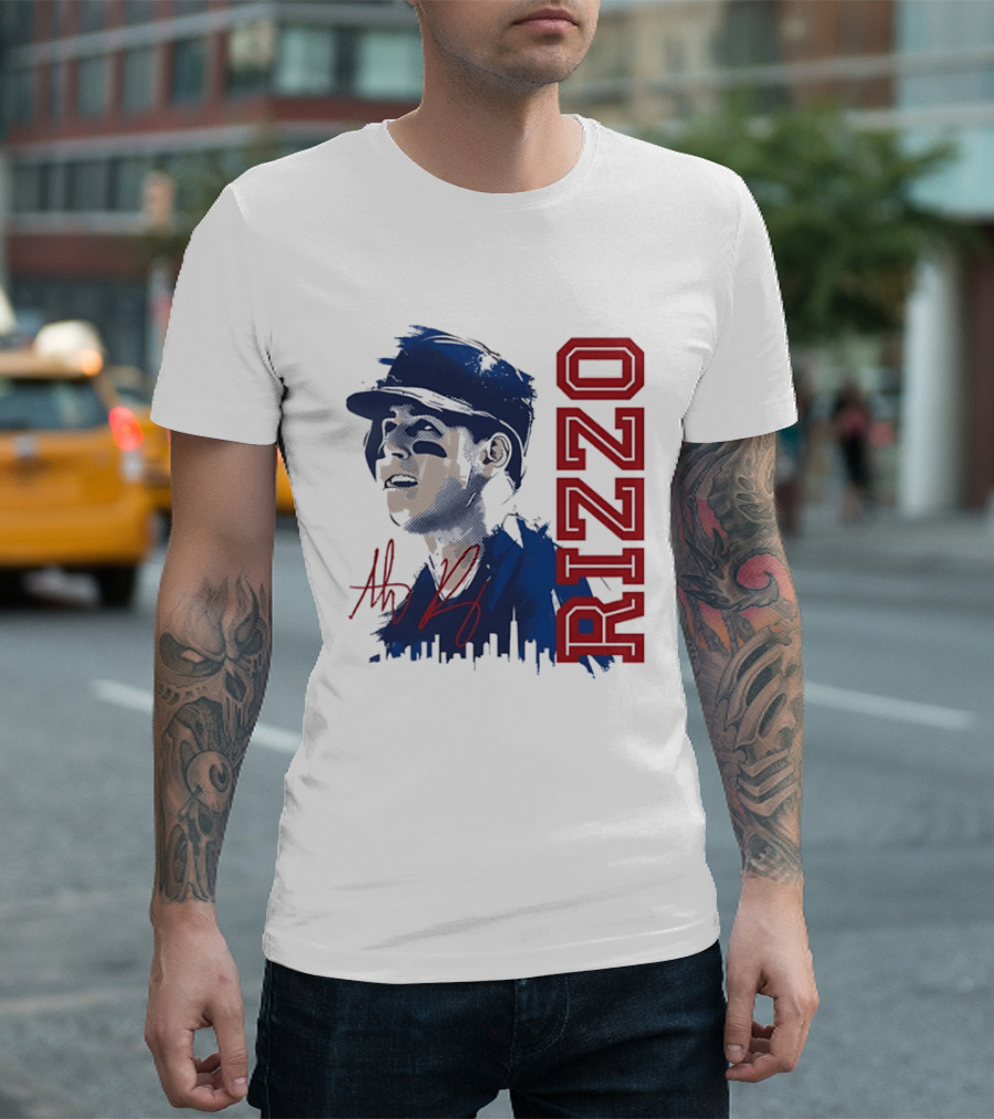 Rizzo Halftone Player Skyline Signatures T-Shirt