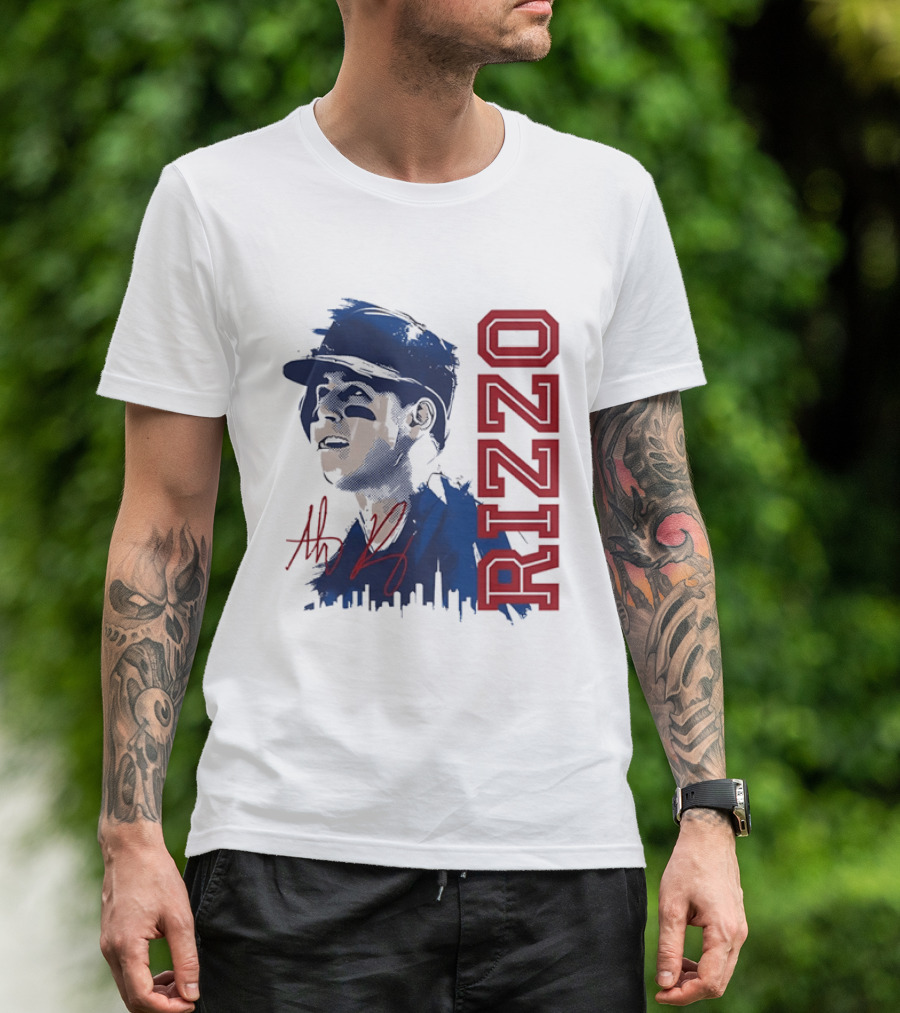 Rizzo Halftone Player Skyline Signatures T-Shirt