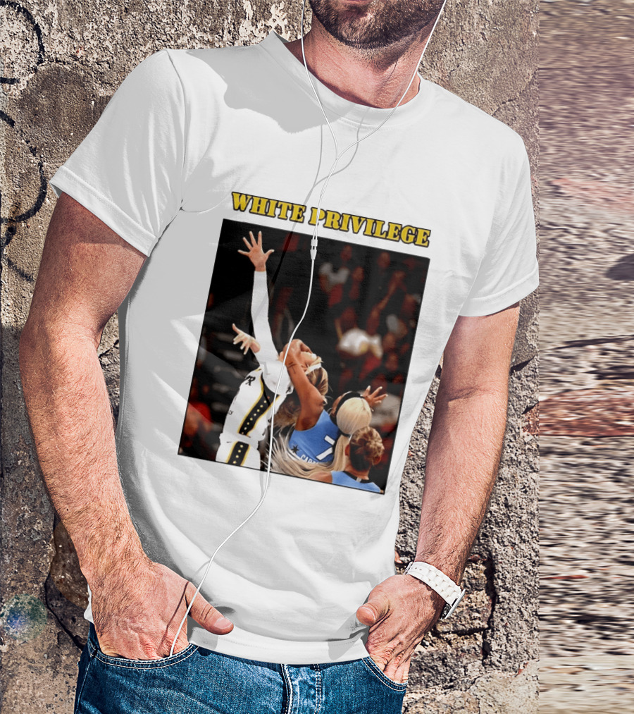WHITE PRIVILEGE Sophie Cunningham DiJonai Carrington Basketball Confrontation T-Shirt