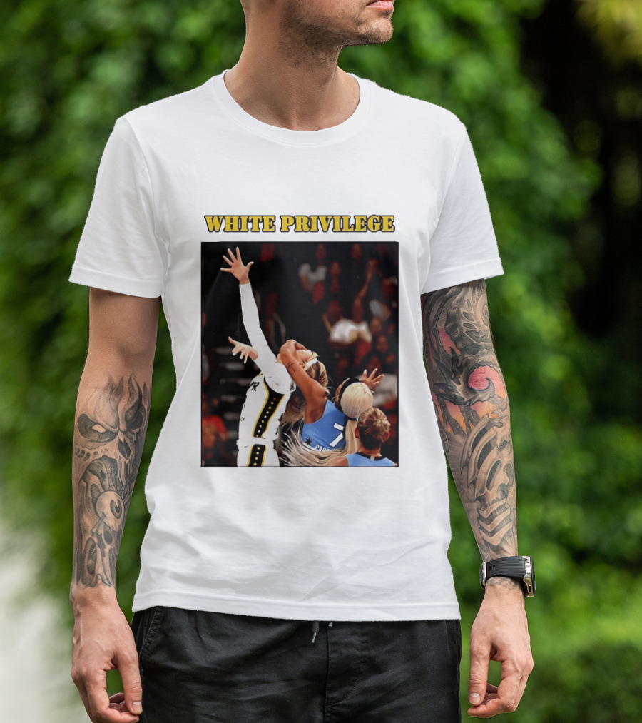 WHITE PRIVILEGE Sophie Cunningham DiJonai Carrington Basketball Confrontation T-Shirt