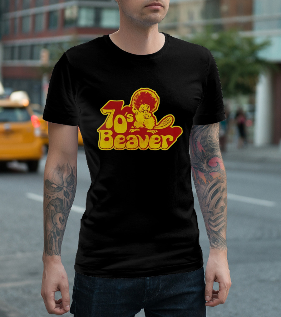 70's Beaver Retro Funky Cartoon T-Shirt