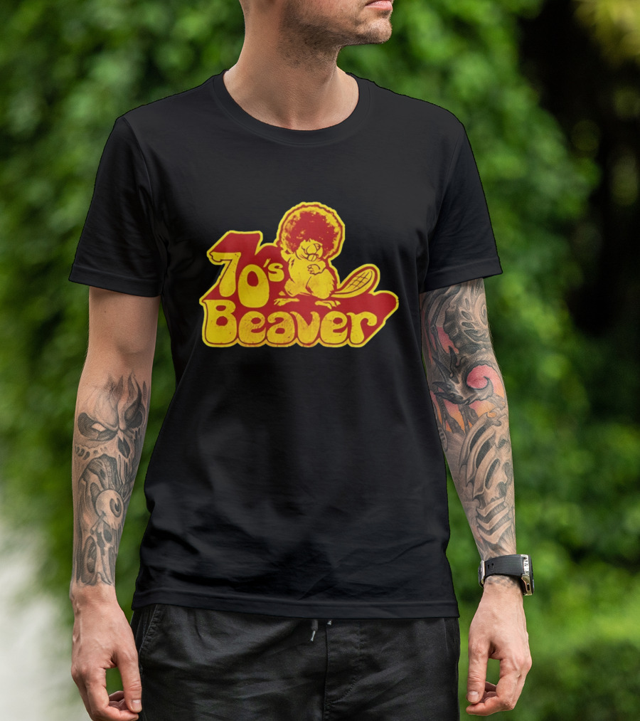 70's Beaver Retro Funky Cartoon T-Shirt