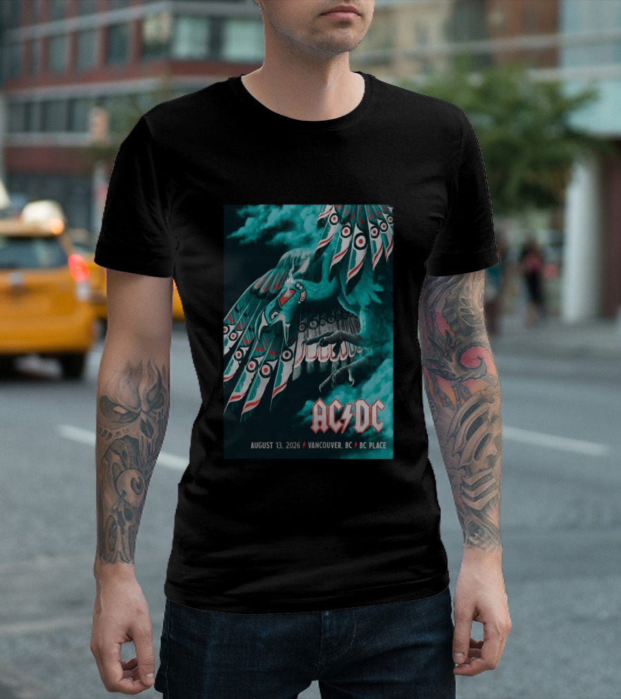 AC DC August 13 2026 Vancouver BC Place T-Shirt