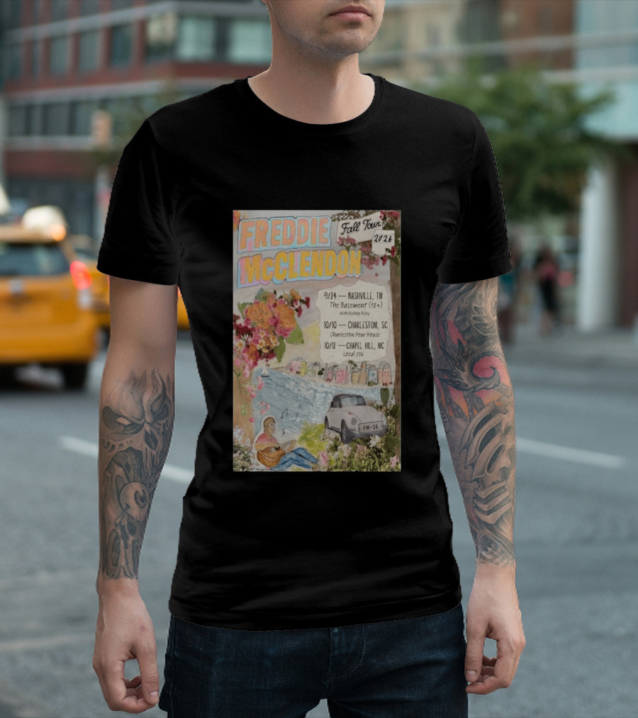 Freddie McClendon Fall Tour 2026 Nashville The Basement Concert T-Shirt