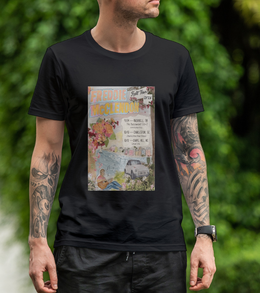 Freddie McClendon Fall Tour 2026 Nashville The Basement Concert T-Shirt