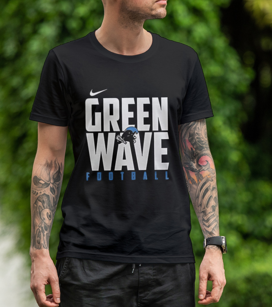Nike Green Wave Football Tulane T-Shirt
