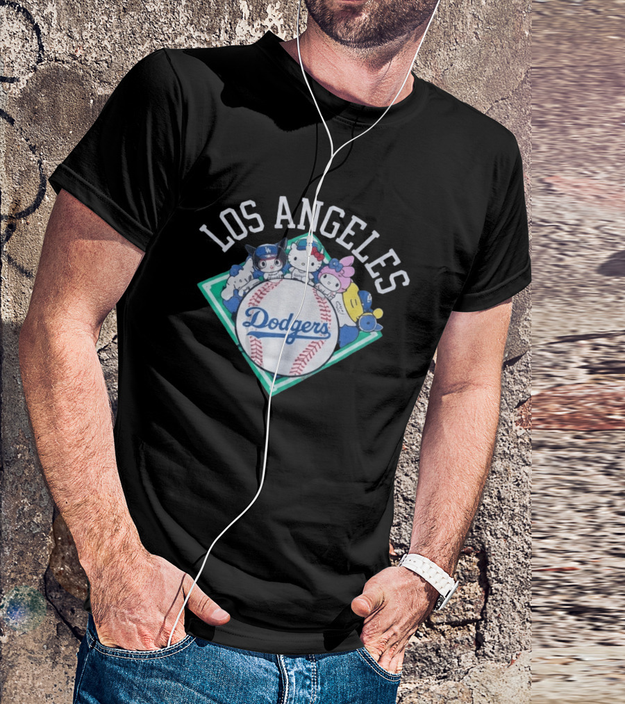 Hello Kitty And Friends Los Angeles Dodgers Collaboration T-Shirt