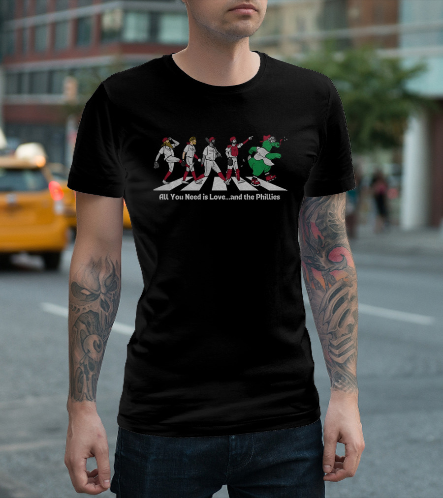 Philadelphia Phillies Abbey Road All You Need Is Love And The Phillies T-Shirt