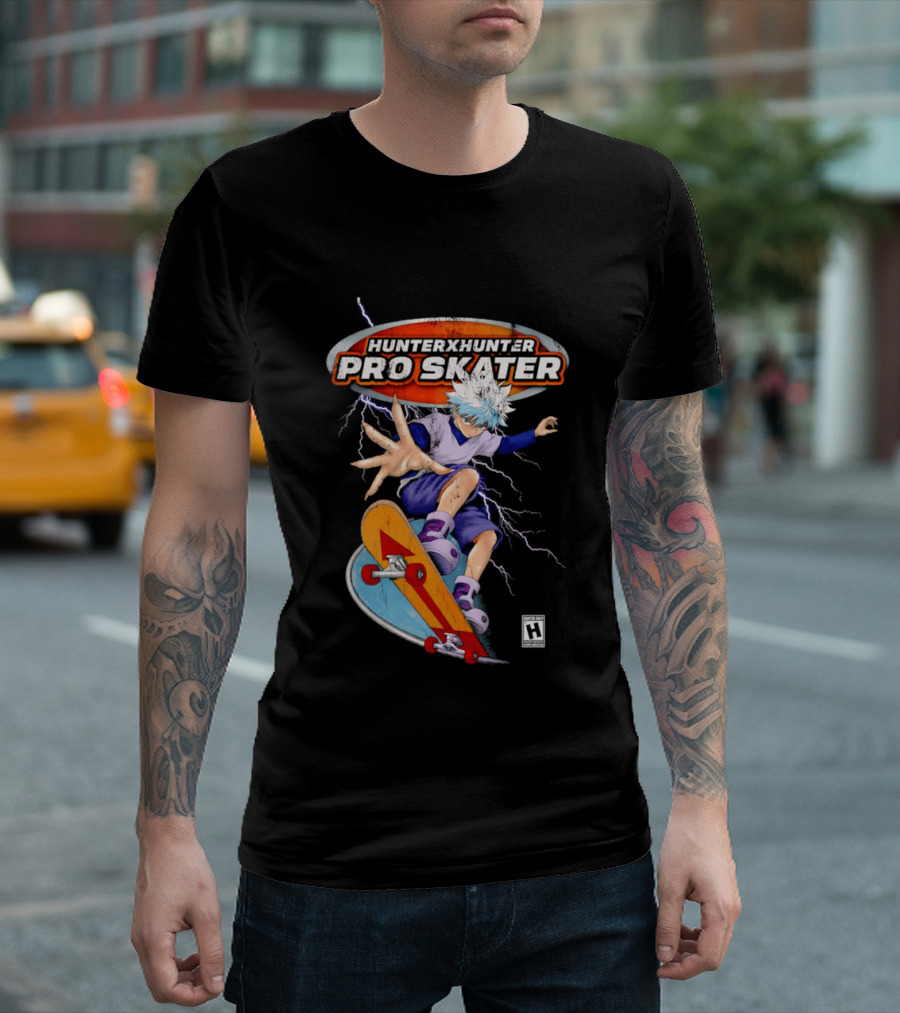 Hunter X Hunter Pro Skater Killua Zoldyck Lightning Skateboard T-Shirt