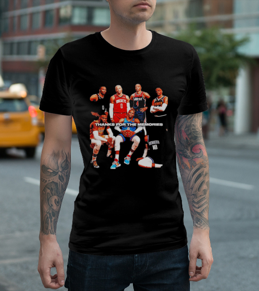 Russell Westbrook Thank You For The Memories OKC Thunder Rockets Wizards Denver T-Shirt