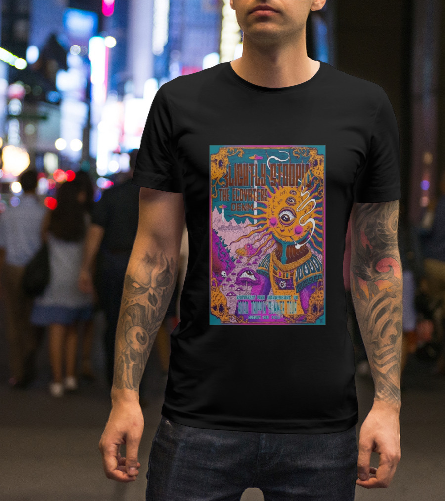 Slightly Stoopid The Elovaters DENM Road Trippin Summer Tour Riverfront Park Harrisburg PA August 13 2026 T-Shirt
