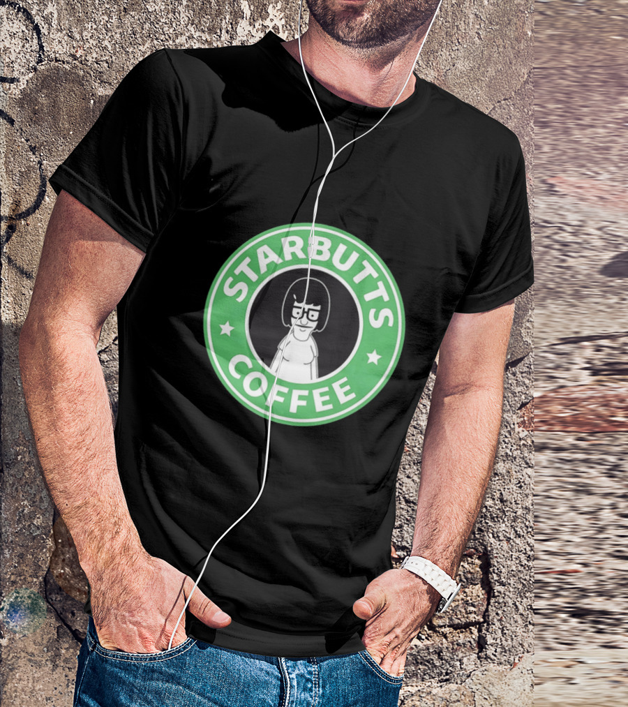Starbutts Coffee Parody Tina Belcher Green Circular T-Shirt