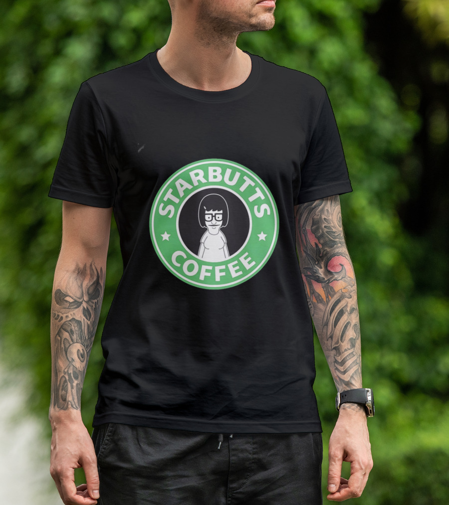 Starbutts Coffee Parody Tina Belcher Green Circular T-Shirt