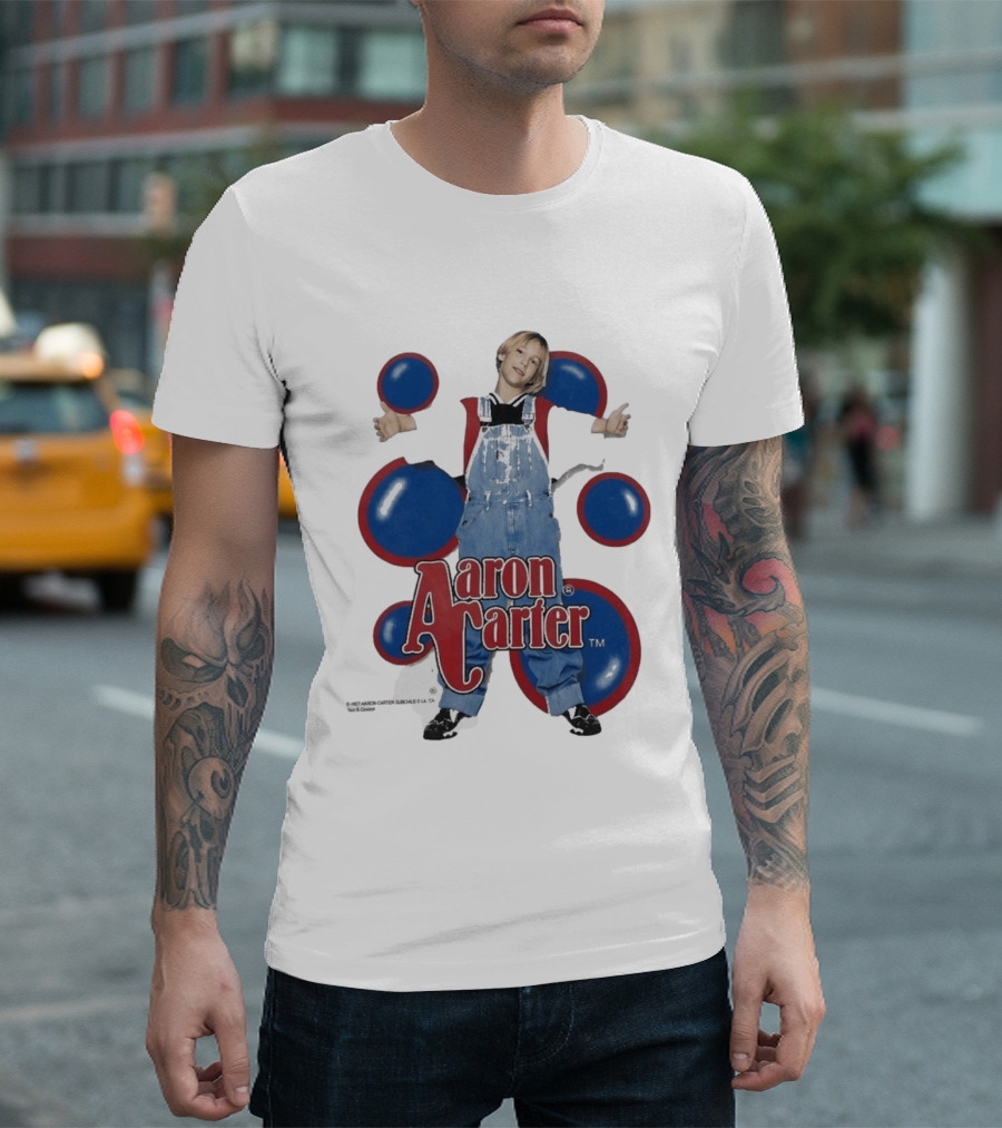 Aaron Carter 90s Overalls Style Pop Music Nostalgia T-Shirt