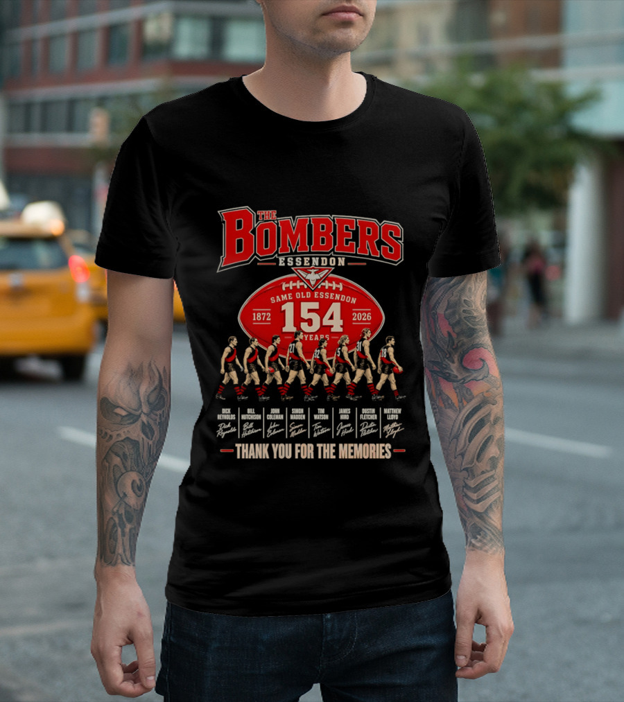 The Bombers Essendon 154 Years Same Old Essendon 1872 2026 Thank You For The Memories T-Shirt