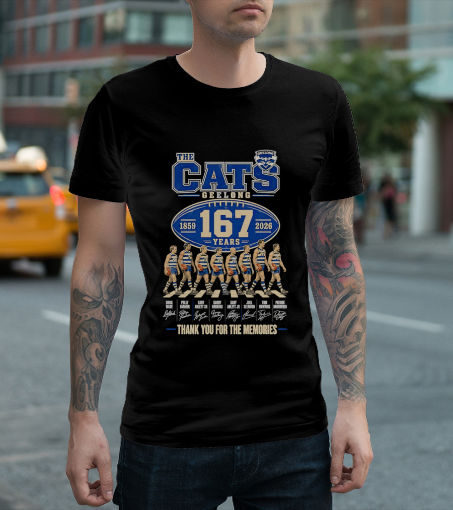 The Cats Geelong 1859 2026 167 Years Thank You For The Memories T-Shirt