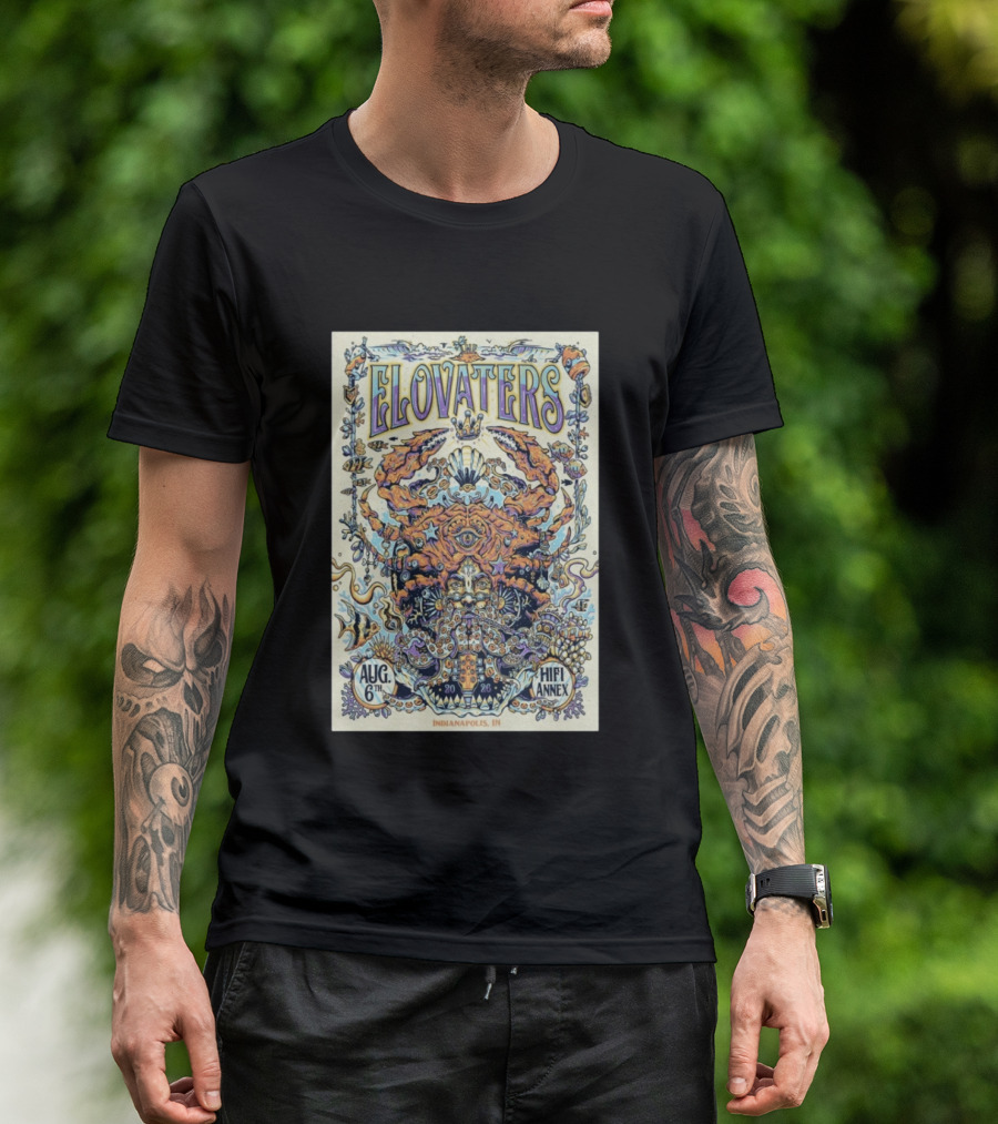 The Elovaters Aug 6 2026 Indianapolis IN Hifi Annex Tour T-Shirt