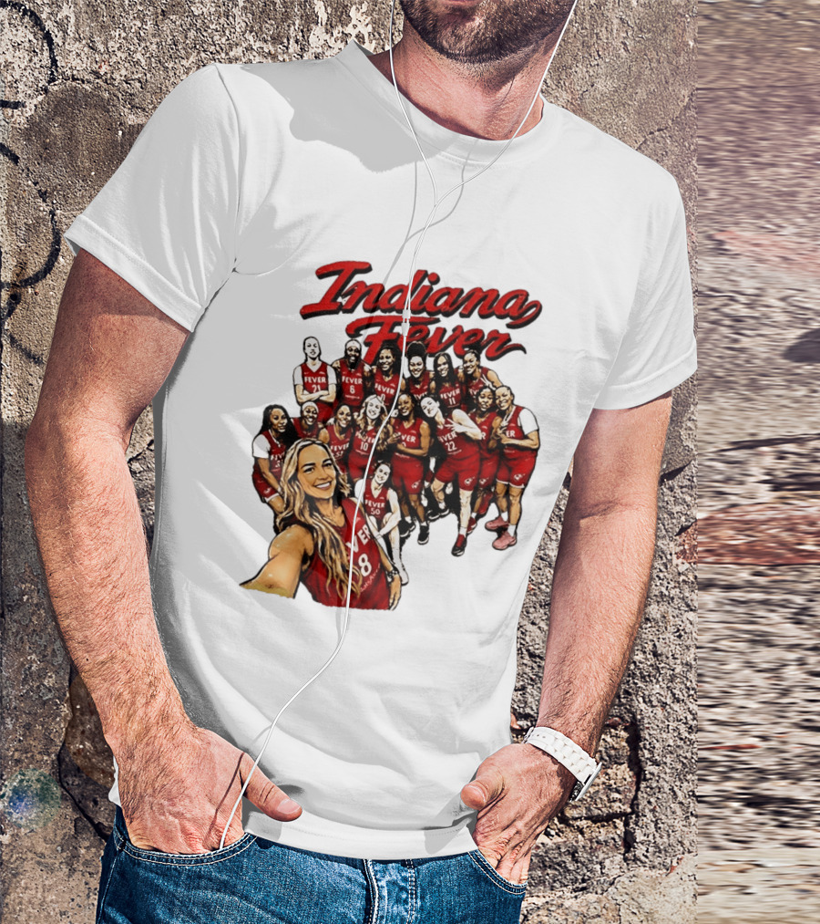 Indiana Fever Team Selfie Caitlin Clark Sophie Cunningham T-Shirt