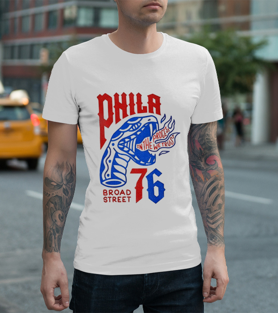Phila 76 Broad Street In The Process We Trust Serpent T-Shirt