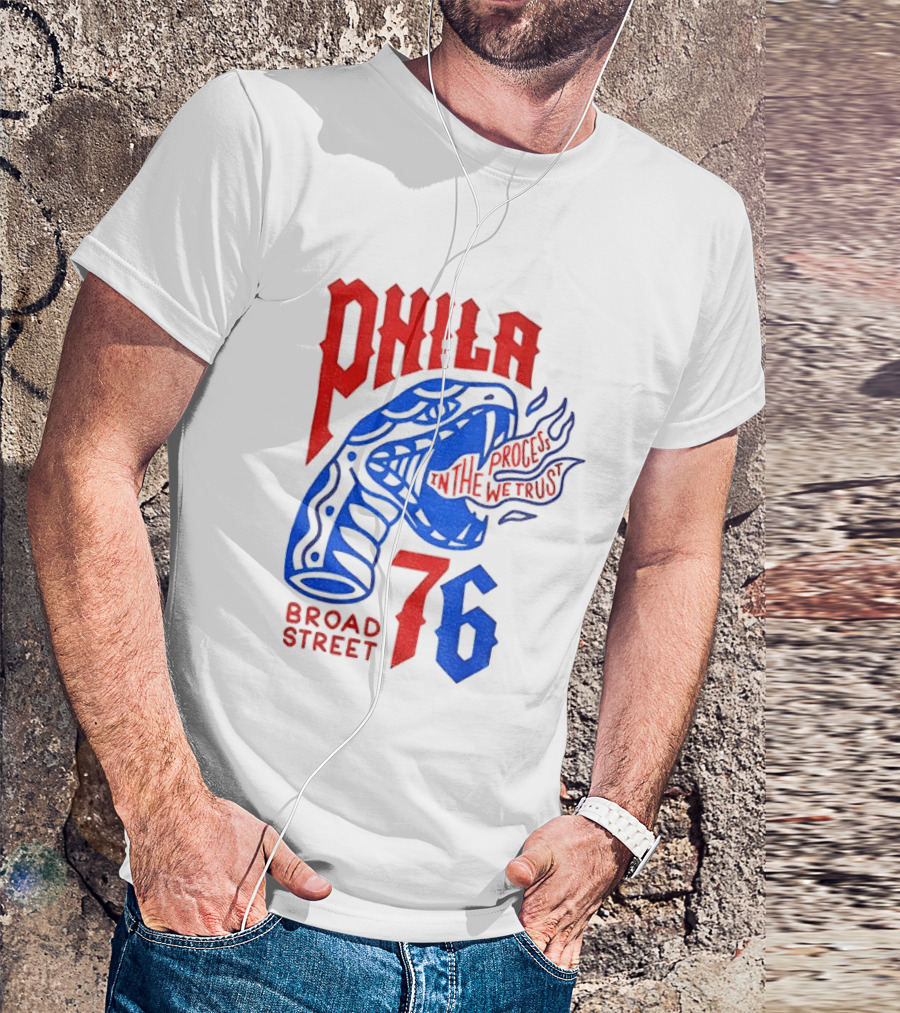 Phila 76 Broad Street In The Process We Trust Serpent T-Shirt